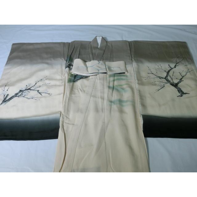 新品　0歳 5歳　男児　祝着　グレー　牛柄　七五三　手描　友禅の画像