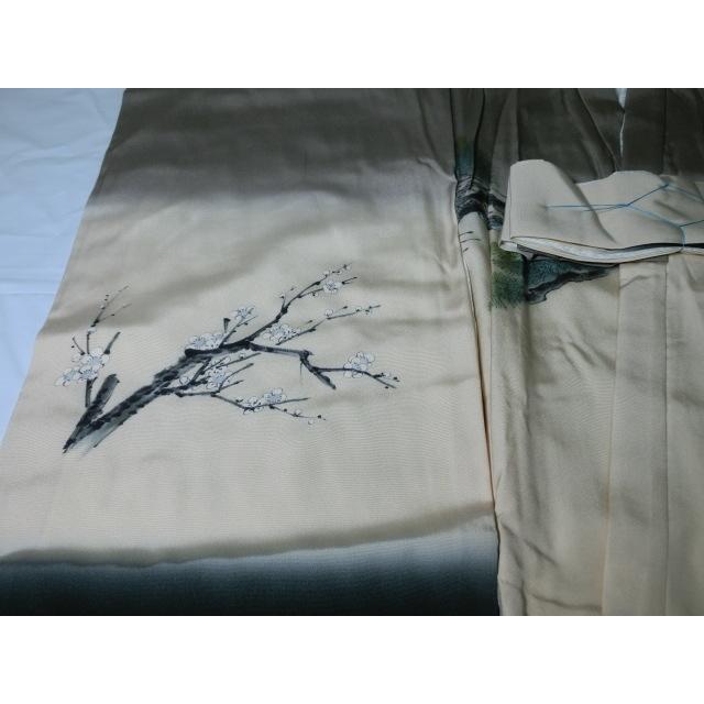 新品　0歳 5歳　男児　祝着　グレー　牛柄　七五三　手描　友禅の画像
