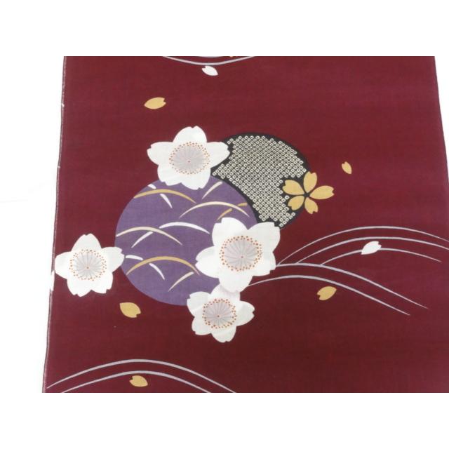 新品未使用　ババグーリ好きな方に　浴衣　反物　布地 ババグーリの浴衣 木版を手押しプリントした幾何学模様や植物柄