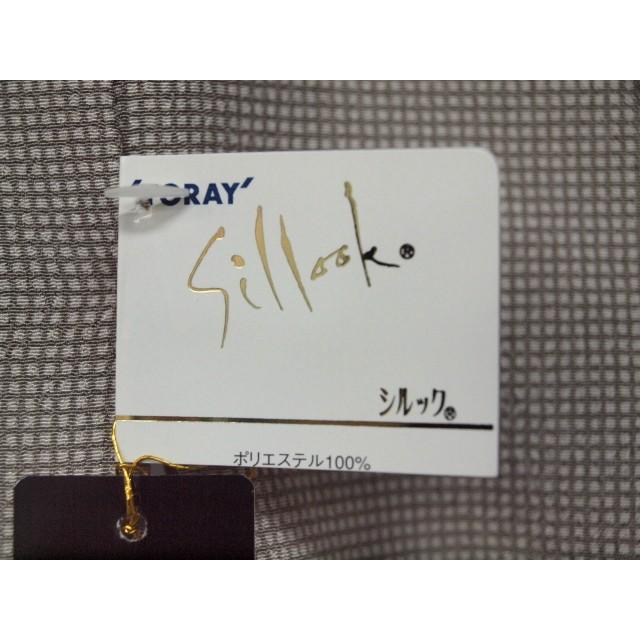 東レシルック江戸小紋　袷　0675　角通し　薄梅鼠　お仕立て上がりの画像