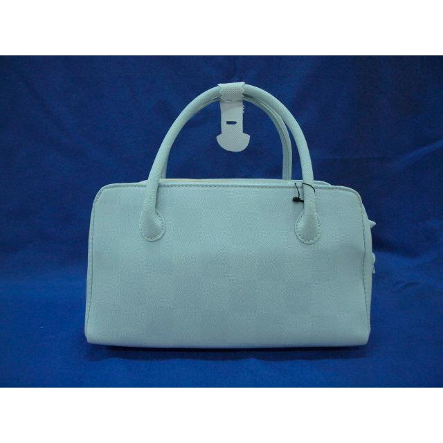 利休バック 値下げ 0361 水色 市松（レターパック不可） : きもの 遊着