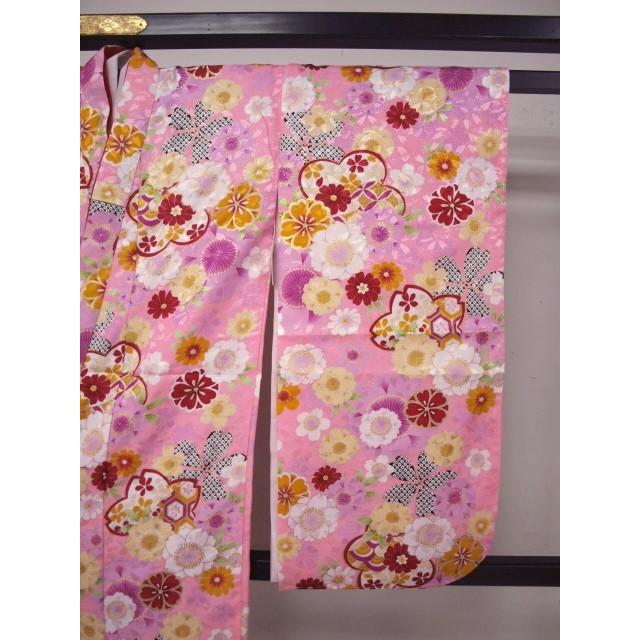 大幅値下げ！七五三 70241 七歳 祝い着 四ッ身きもの ピンク 花柄