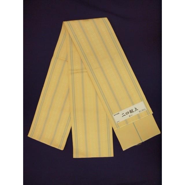 新品 本場筑前博多織 雅 正絹 小袋帯 森博多織 献上 半巾帯 紬 浴衣 和装 博多織 半幅帯 正絹 小袋帯 筑前 献上 着物 浴衣 通年【 博多証紙 金