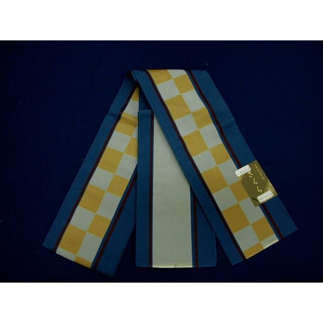 特撰　本場筑前博多織小袋帯 ＜森博多織＞謹製　「さくら」0924　紺系　レターパック発送！(代引き不可）