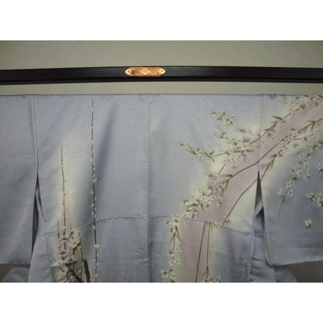 正絹袷訪問着　1443　淡藤色系　花　大幅値下げ　お仕立て上がりの画像