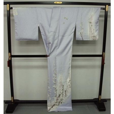 正絹袷訪問着　1443　淡藤色系　花　大幅値下げ　お仕立て上がりの画像