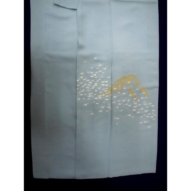 ご専用 正絹【鶴】 訪問着 袷b555 訪問着［鶴と金彩と刺繍］｜着物レンタルあき (来店着付け無料・全国