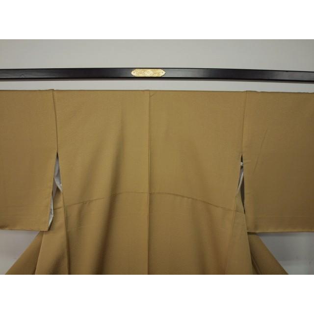 大幅値下げ お仕立て上がり 0207 正絹 色無地(袷）黄唐茶色 : きもの 
