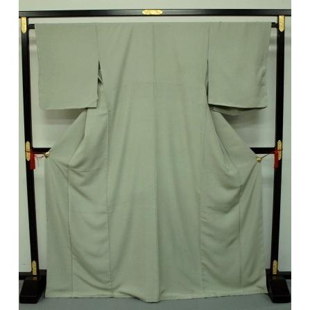 逸品◇未使用!正絹◇色無地◎162cm一つ紋(丸に隅立て四つ目)袷 深川鼠 大幅値下げ 0162M お仕立て上がり 正絹 袷 色無地 深川鼠色 : きもの