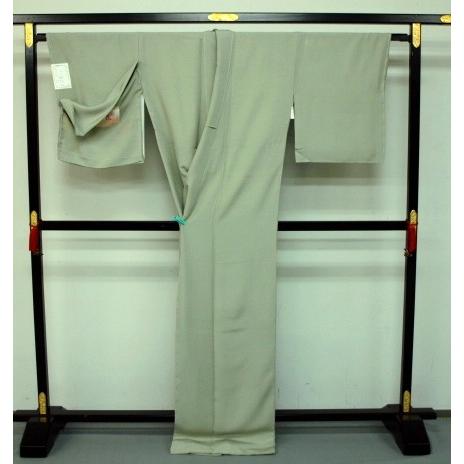逸品◇未使用!正絹◇色無地◎162cm一つ紋(丸に隅立て四つ目)袷 深川鼠 大幅値下げ 0162M お仕立て上がり 正絹 袷 色無地 深川鼠色 : きもの
