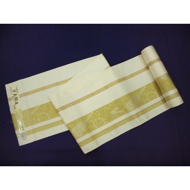 袋帯 美品 逸品 辻村ジュサブロー 落款あり 蝶 疋田 金糸 青灰色 袋帯 美品 逸品 辻村ジュサブロー 落款あり 蝶 疋田 金糸 青灰色