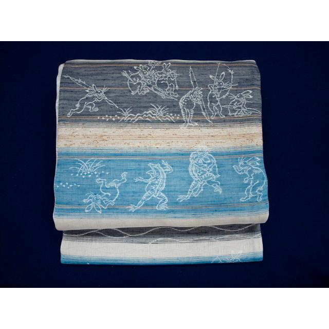 【お値下げ】未使用品　紬　袋帯 着物＋帯セット】 ≪お仕立て上がり・中古美品≫ 【単衣】特選正絹