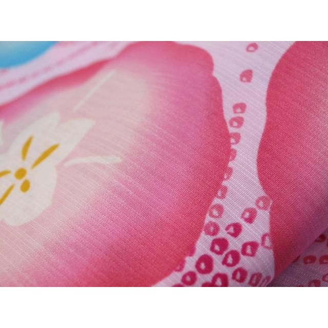 大幅値下げ 0589 浴衣 ピンク地 花・金魚柄（レターパック不可