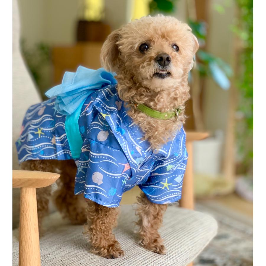 浴衣 犬 男の子 女の子 着物 夏 犬服 お出かけ 夏祭り 紫陽花 金魚