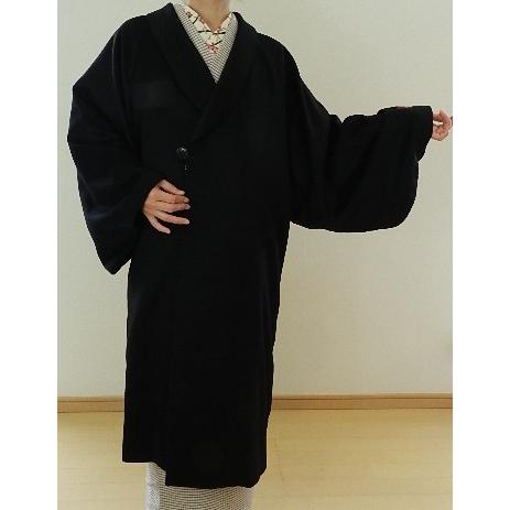カシミヤ和装コート　黒色　ヨーロッパのブランド品　女性用｜kimono5298｜02