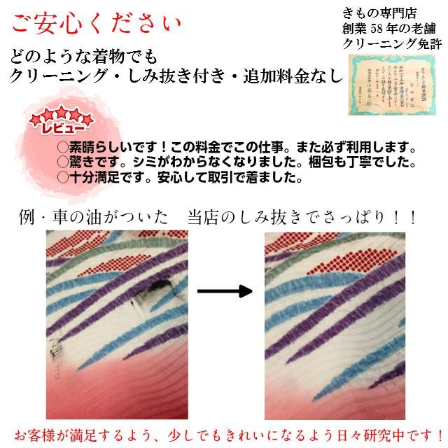 着物　クリーニング　本京洗い 丸洗い しみ抜き プレス付　追加料金なし　洗い　洗濯　きれい　たとう紙納品　着物クリーニング　 |  | 17