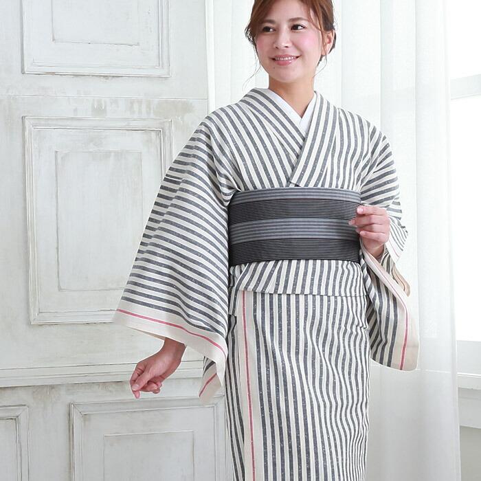 木綿 着物 単衣 仕立て付き 遠州綿紬 選べる4柄 遠州縞 誂え 553 水