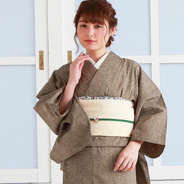 木綿 着物 単衣 仕立て付き 遠州綿紬 選べる4柄 無地紬 誂え 561 水 