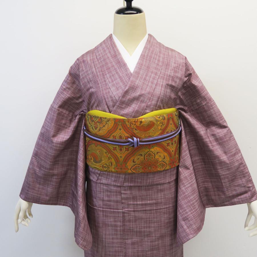 本場 鹿児島 大島紬 白 単衣 証紙