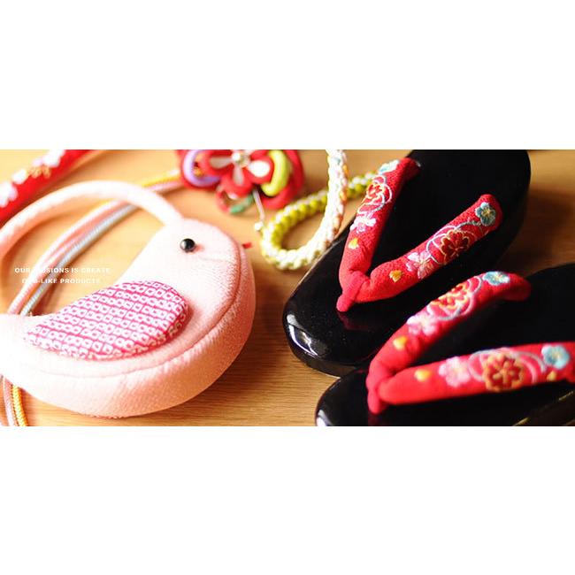 kimono cafe しごき 正絹 七五三 四つ身 七歳 五歳 志古貴 赤 黄色 黄  