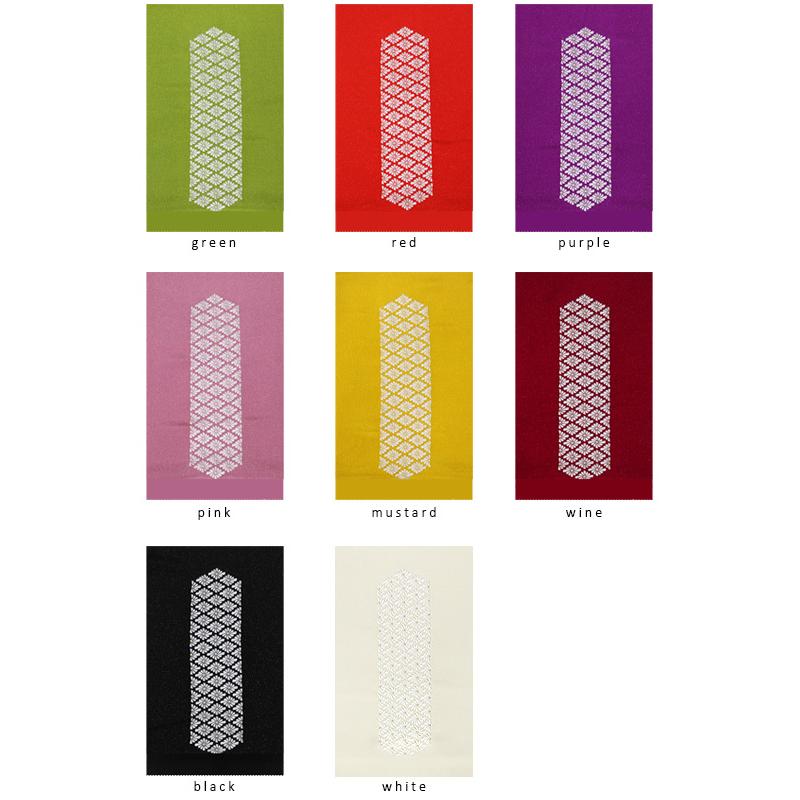 kimono cafe 帯揚げ 振袖用 菊菱刺繍 金通し 8色 成人式 振袖 ママ振袖  