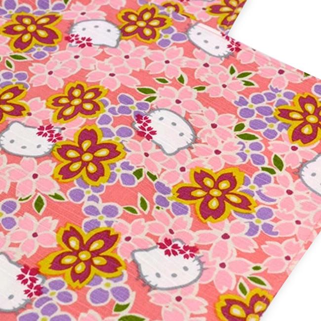 ハローキティ お弁当包み 風呂敷 110cm 大判 クロス 小桜 ピンク