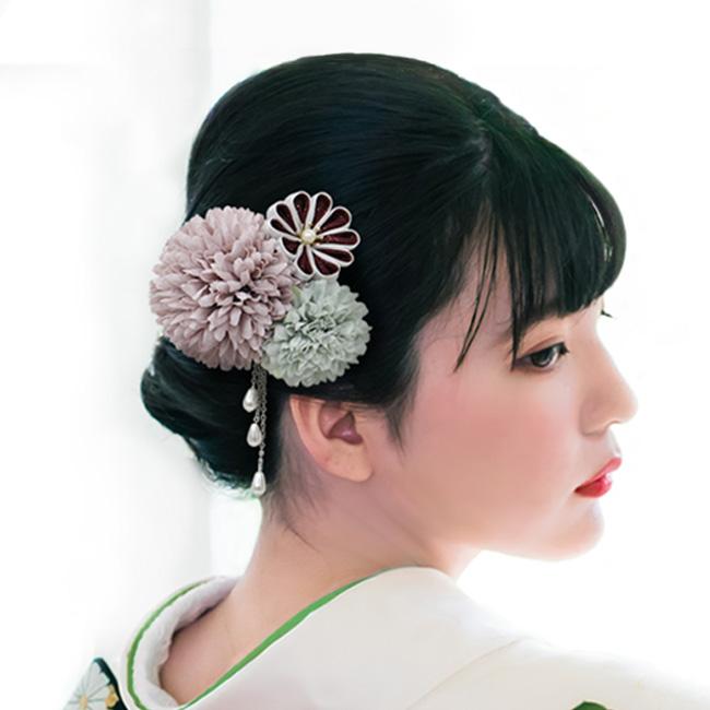 kimono cafe（キモノカフェ） 髪飾り 成人式 卒業式 振袖 つまみ細工