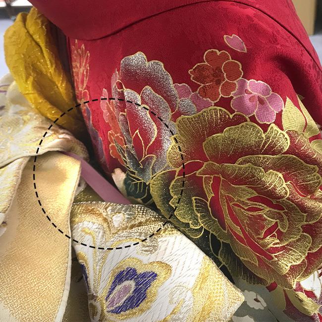 kimono cafe 三重仮紐 目立たない三重仮紐 黒ラメ 金ラメ 銀ラメ 振袖  