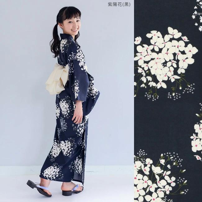 ハイジュニア 女の子 浴衣 帯 2点セット 浴衣セット 紫陽花 ハイジュニア 女の子 浴衣 帯 2点セット 浴衣セット 紫陽花