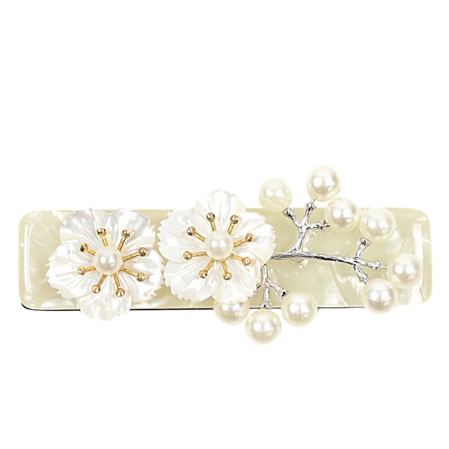 帯留 パール ラインストーン シルバー 銀 花 桜 サクラ さくら ストーン スクエア 四角 三分紐