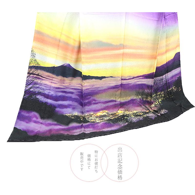 訪問着 富士山 世界文化遺産 日本シリーズ 結婚式 礼装用 夜景 夜明け