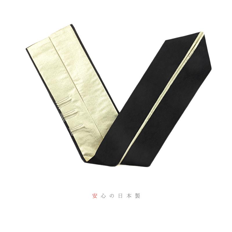 重ね衿 振袖 成人式 七五三 重ね襟 黒地 ゴールド 正絹 礼装用