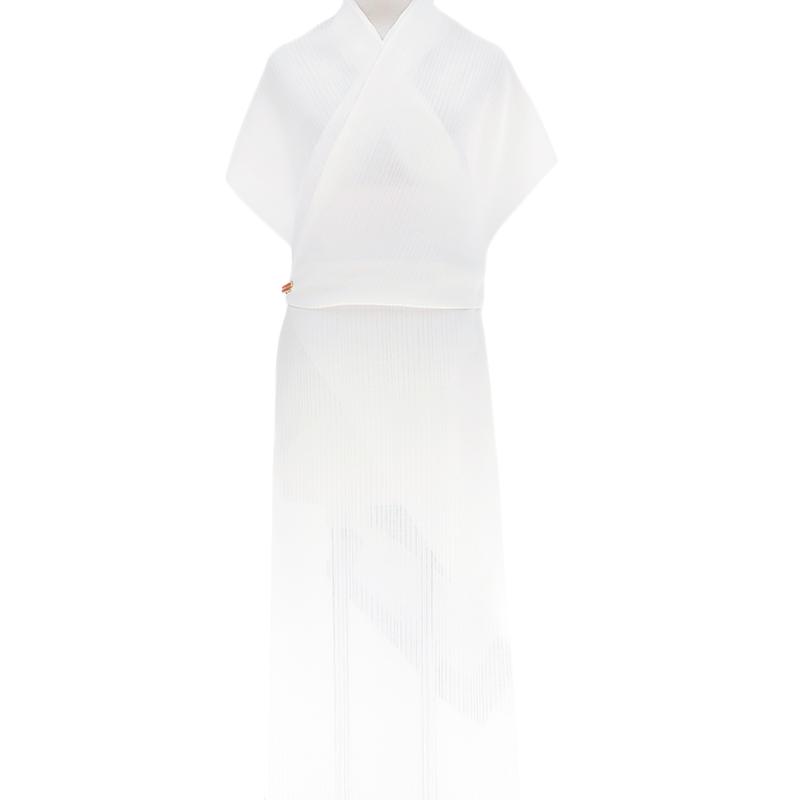 長襦袢 小千谷ちぢみ 小千谷麻襦袢 野の花 本麻 夏物 白地 最未仕立て