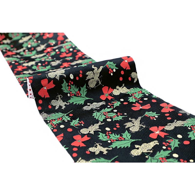 お仕立て上がり半幅帯クリスマスサンタクロース