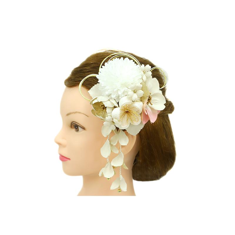 髪飾り 成人式 花 振袖 前撮り 袴 2点セット 桜 白 オフホワイト ピンク 薄ピンク 金 ち 和装 着物 髪型 ヘアスタイル ヘアアレンジ ドライフラワー No 12 0118 12 0118 六華ricca 通販 Yahoo ショッピング