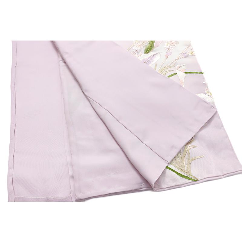 薄紫 汕頭刺繍 訪問着 訪問着仮絵羽未仕立て品汕頭刺繍淡い紫