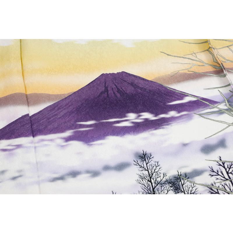 訪問着 着物 富士山 正絹 仮絵羽 フォーマル 礼装用 未仕立て 訪問着 着物 富士山 正絹 仮絵羽 フォーマル 礼装用 未仕立て