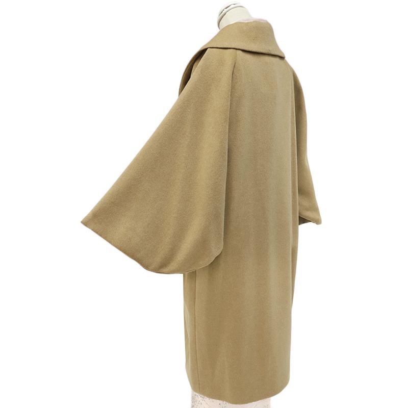 和装コート カシミヤ混 ベージュ 起毛仕上げ シャルム加工 和装コート カシミヤ カシミヤ混 ベージュ ロング フリーサイズ へちま