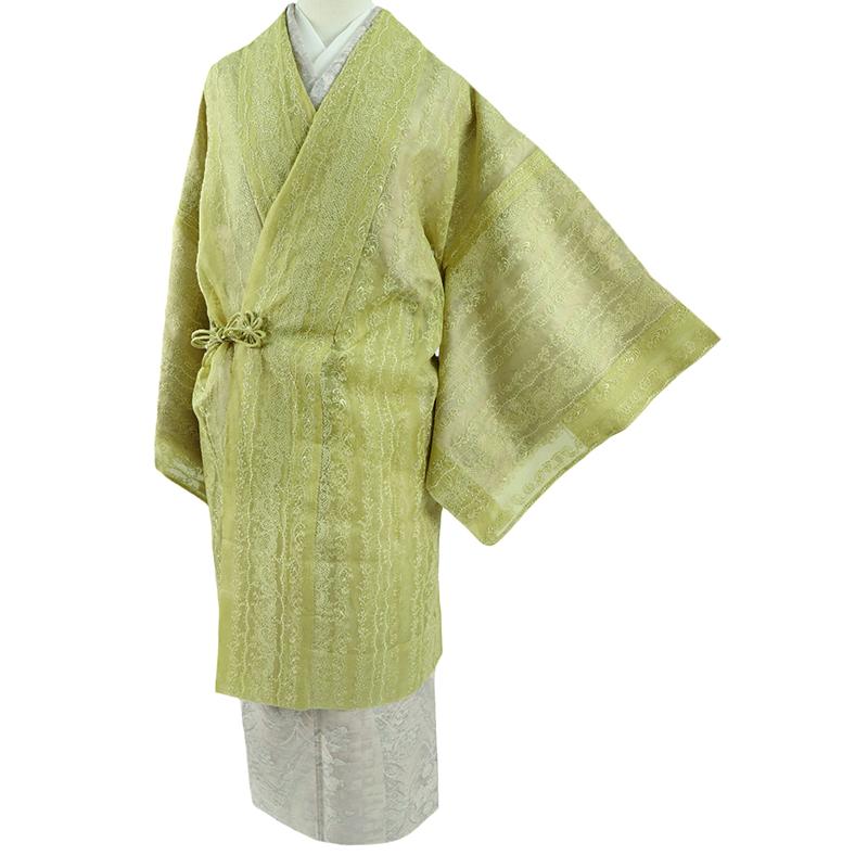 道中着 レース オーガンジー 藍染 限定品 ロング 長い 長羽織 紋紗 