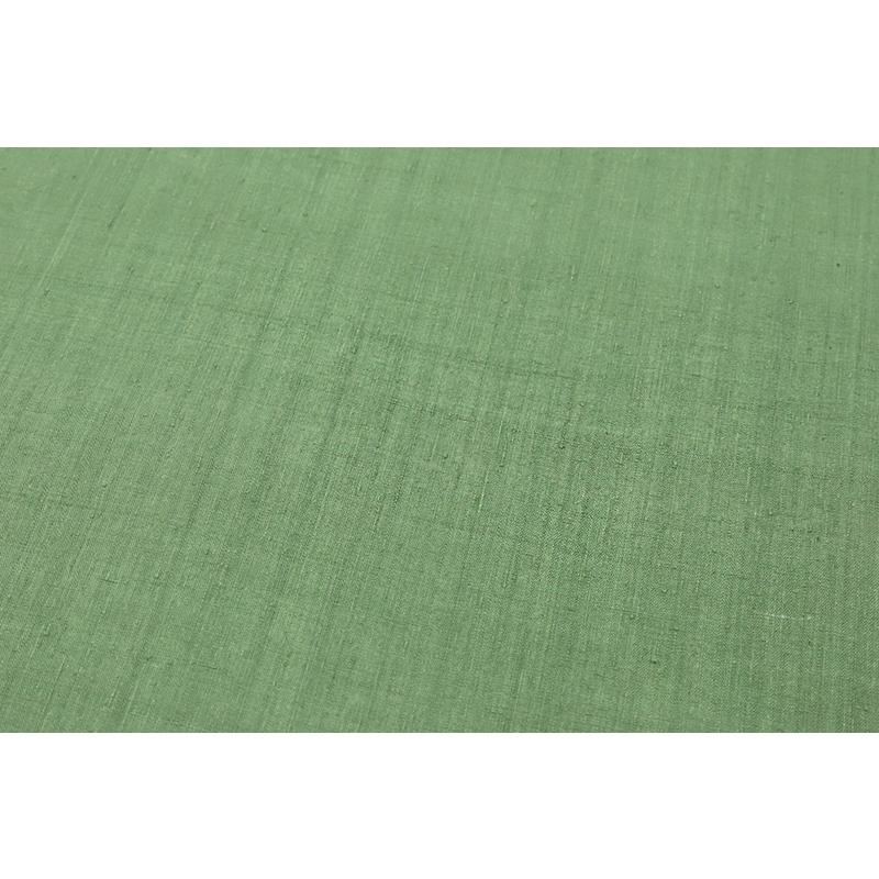 本場 結城紬 真綿紬 地機 正絹 緑 渋緑 黄緑 着物 仕立て上がり 単衣