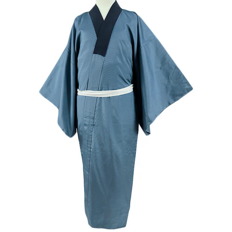 中古 長襦袢 本場 大島紬 着物 リサイクル 新古品 メンズ 正絹 半衿 