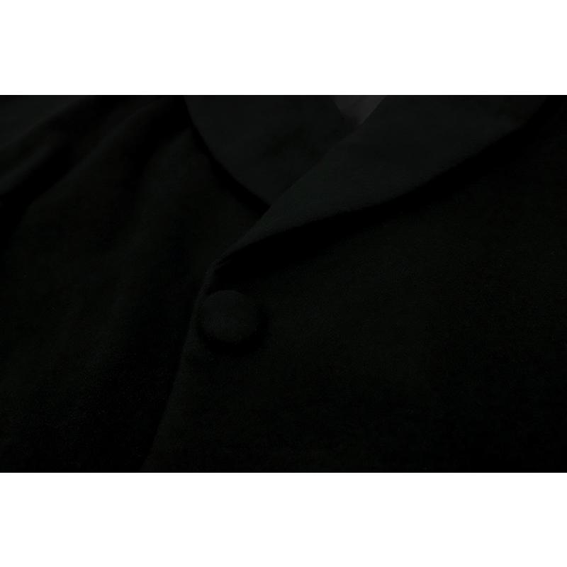和装コート 黒地 ブラック カシミヤ カシミア100% 深喜カシミヤ ロング