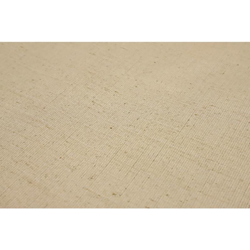 紬 クリキュラ 黄金繭 正絹 茶 黄土色 ブラウン 肌色 薄茶 未仕立て 反物 幻の繭 野蚕〜ワイルドシルク〜お洒落 カ No.4-0586の画像