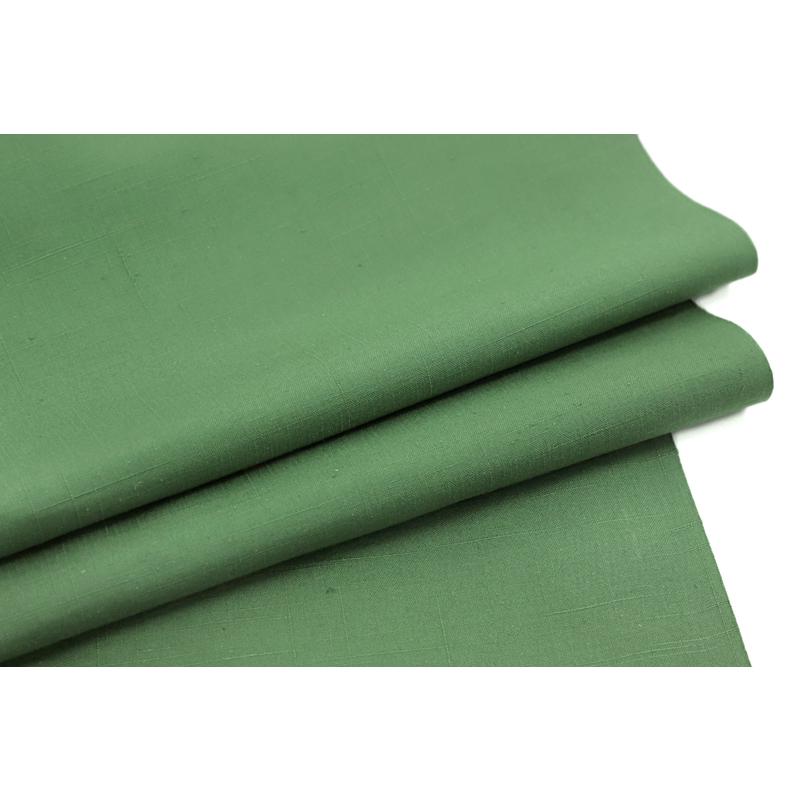 結城紬 紬 結城織物 正絹 緑 渋緑 カーキ 未仕立て 反物 茨城県結城織物