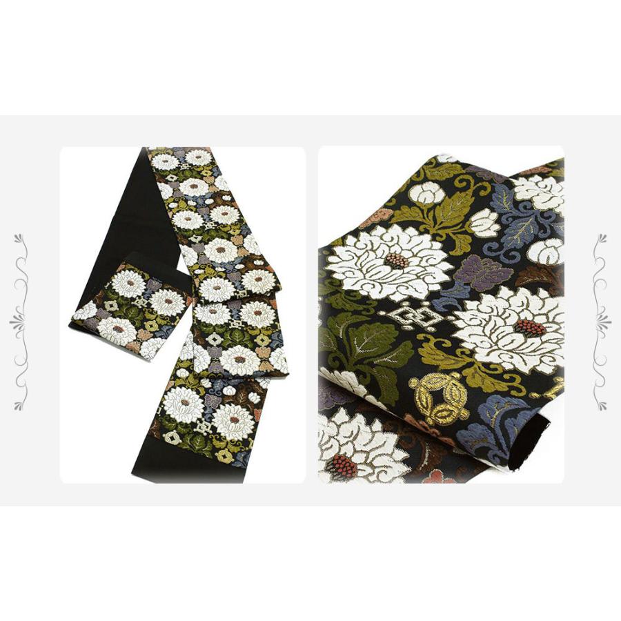 西陣織袋帯花唐草裂取文