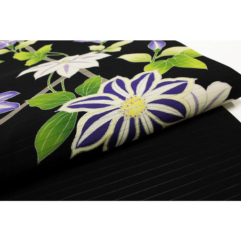 名古屋帯 絽 作家物 落款有 鉄線 名古屋帯】夏帯 絽塩瀬 白色 紫陽花