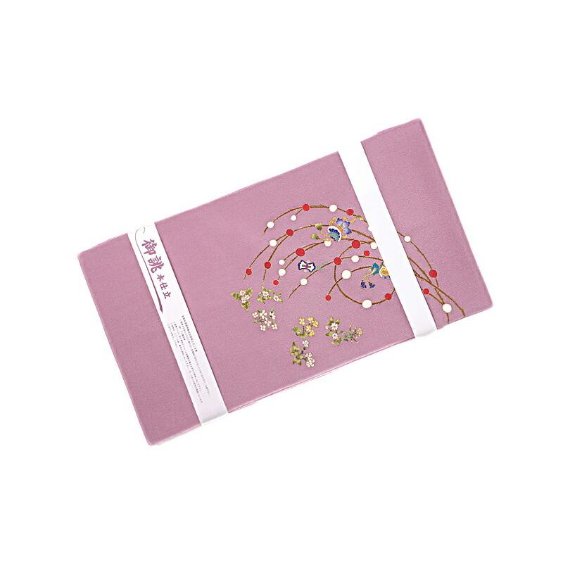 名古屋帯 山口美術織物 西陣織 正絹 浜ちりめん 銀河 紫 赤紫 菖蒲色