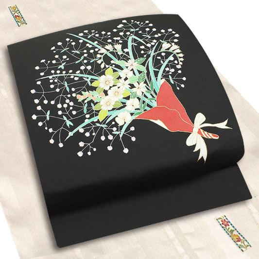 絶対一番安い 名古屋帯 塩瀬 黒 ブラック 花束 花 プレゼント 絹菱 正絹 本加工友禅 九寸 五泉 新品 未仕立て 上品 エレガント お洒落着 反物 京都名門染匠 絹菱 五 No 7 0021 7 0021 六華ricca 通販 Yahoo ショッピング 即発送可能 Www Ladislexia Net