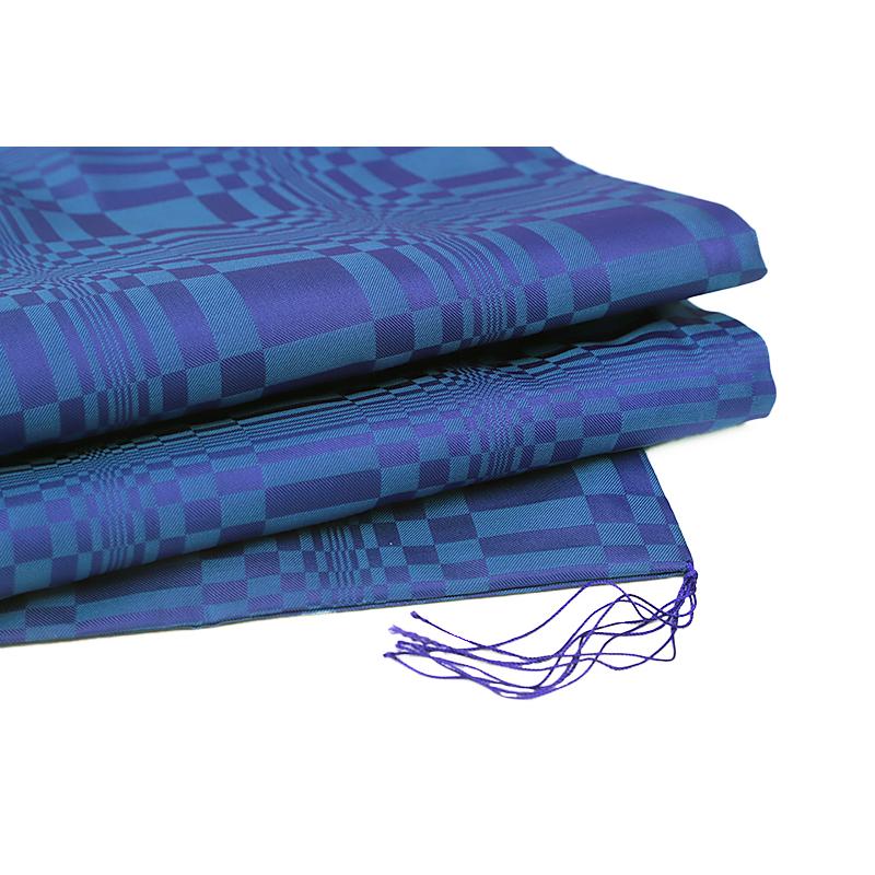 中古 座布団カバー 5枚セット 人間国宝 甲田綏郎 精好仙台平織元 新古