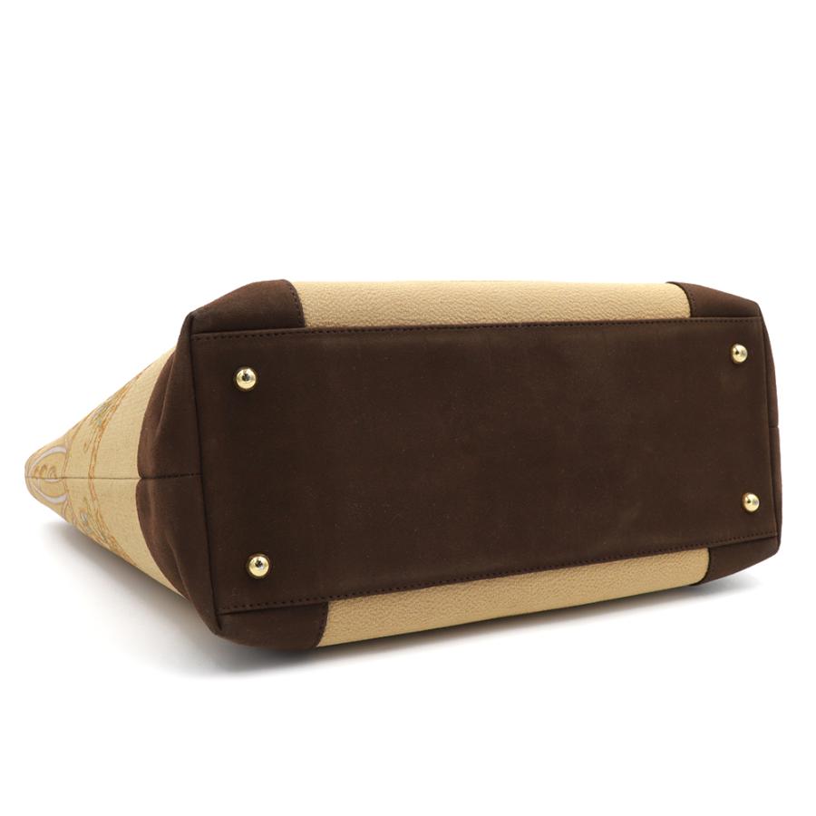 OKAJIMA 和装 バッグ 未使用 和装バッグ 美品 逸品 OKAJIMA 花唐草 金彩 縮緬 ベージュ 正絹